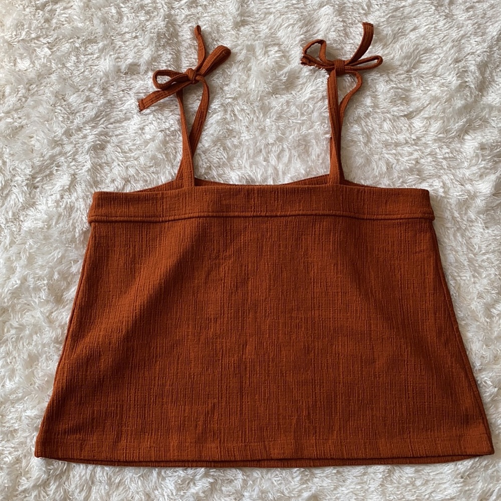 Madewell Crosshatch Tie-Strap Tank Top size S - Picture 7 of 10